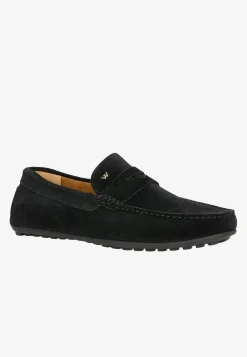 Czarne mokasyny męskie w stylu casual
