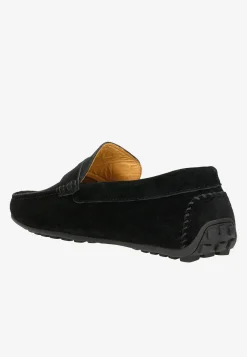 Czarne mokasyny męskie w stylu casual