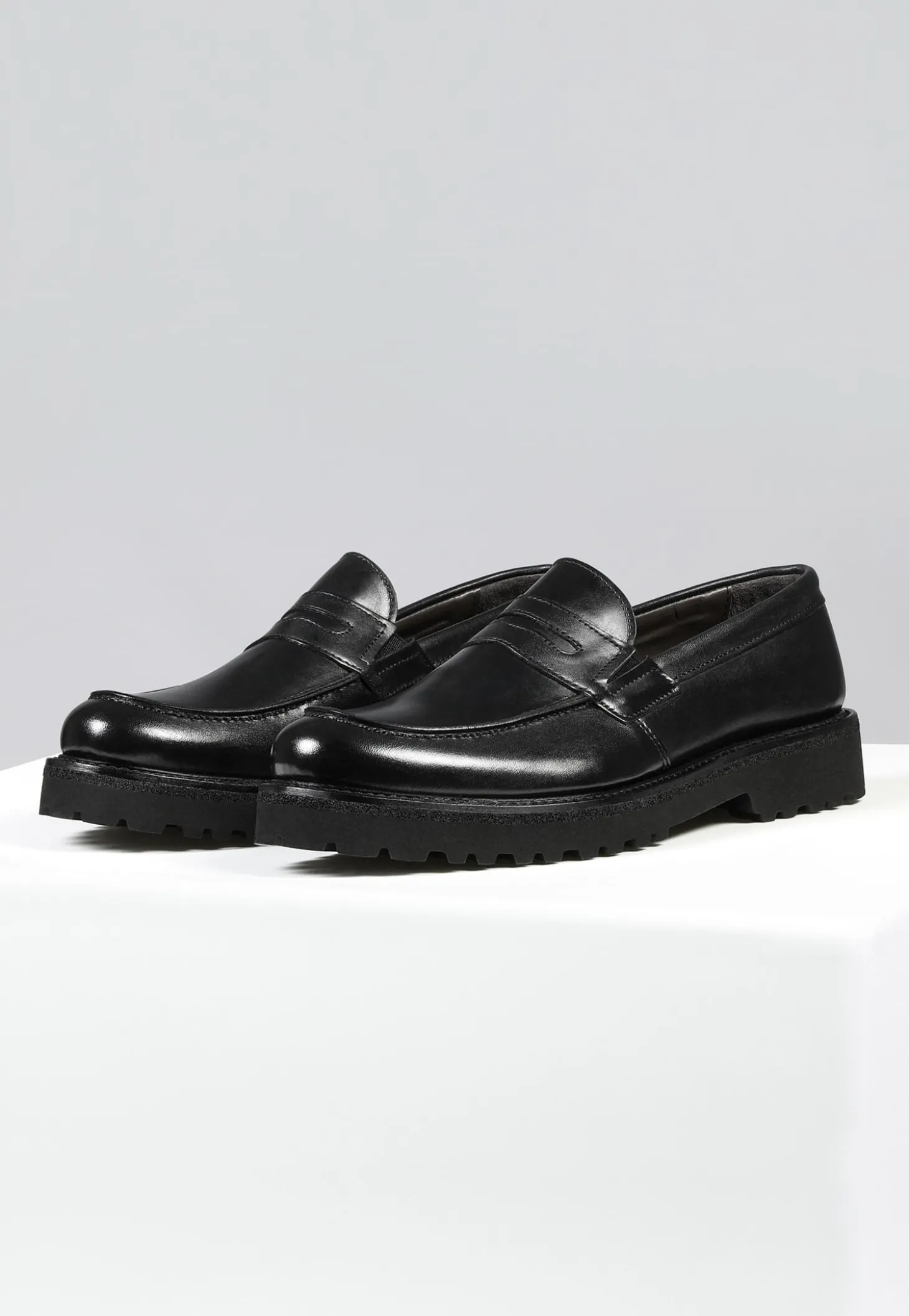 Czarne męskie loafersy PREMIUM