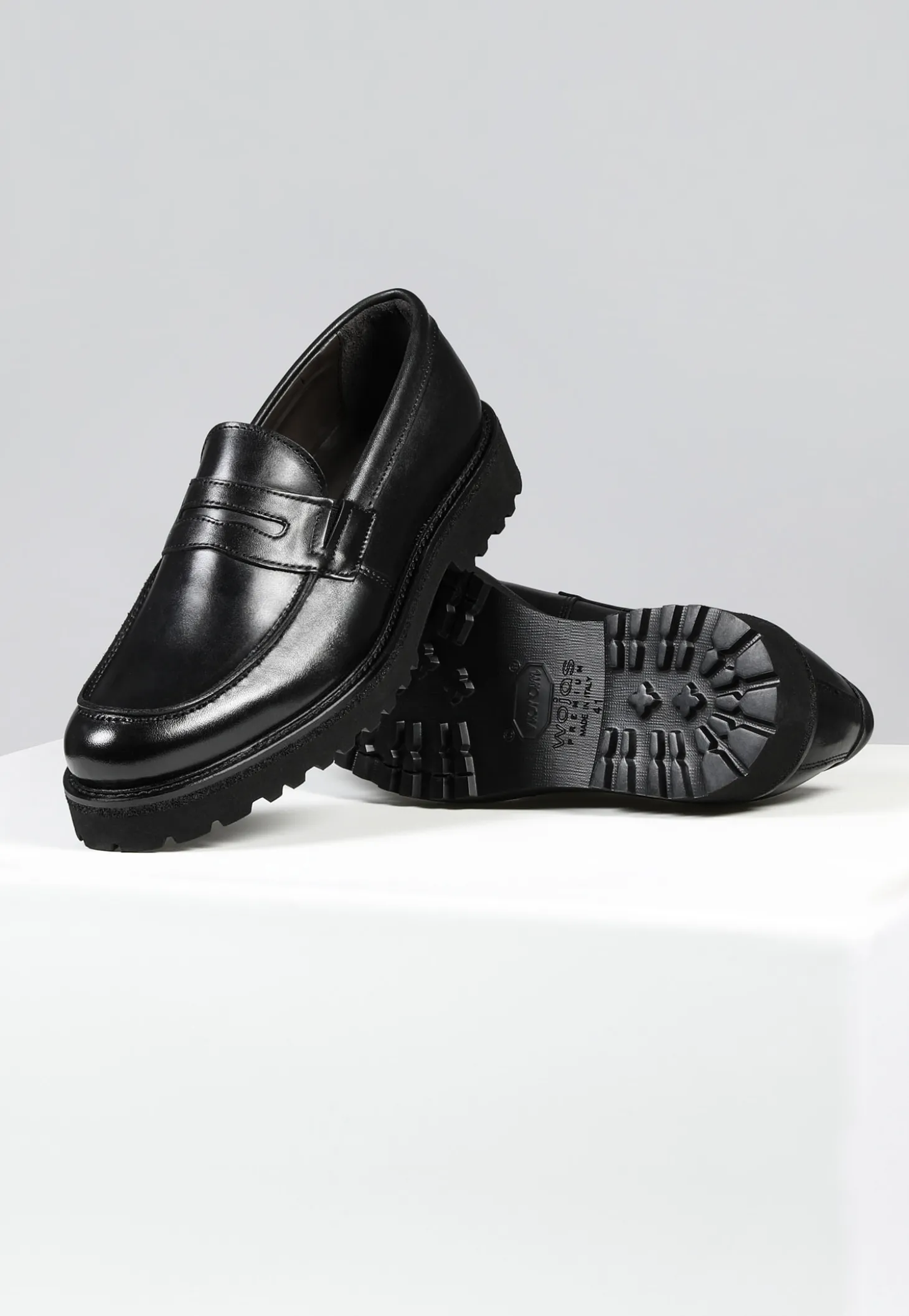 Czarne męskie loafersy PREMIUM