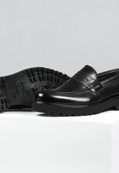 Czarne męskie loafersy PREMIUM