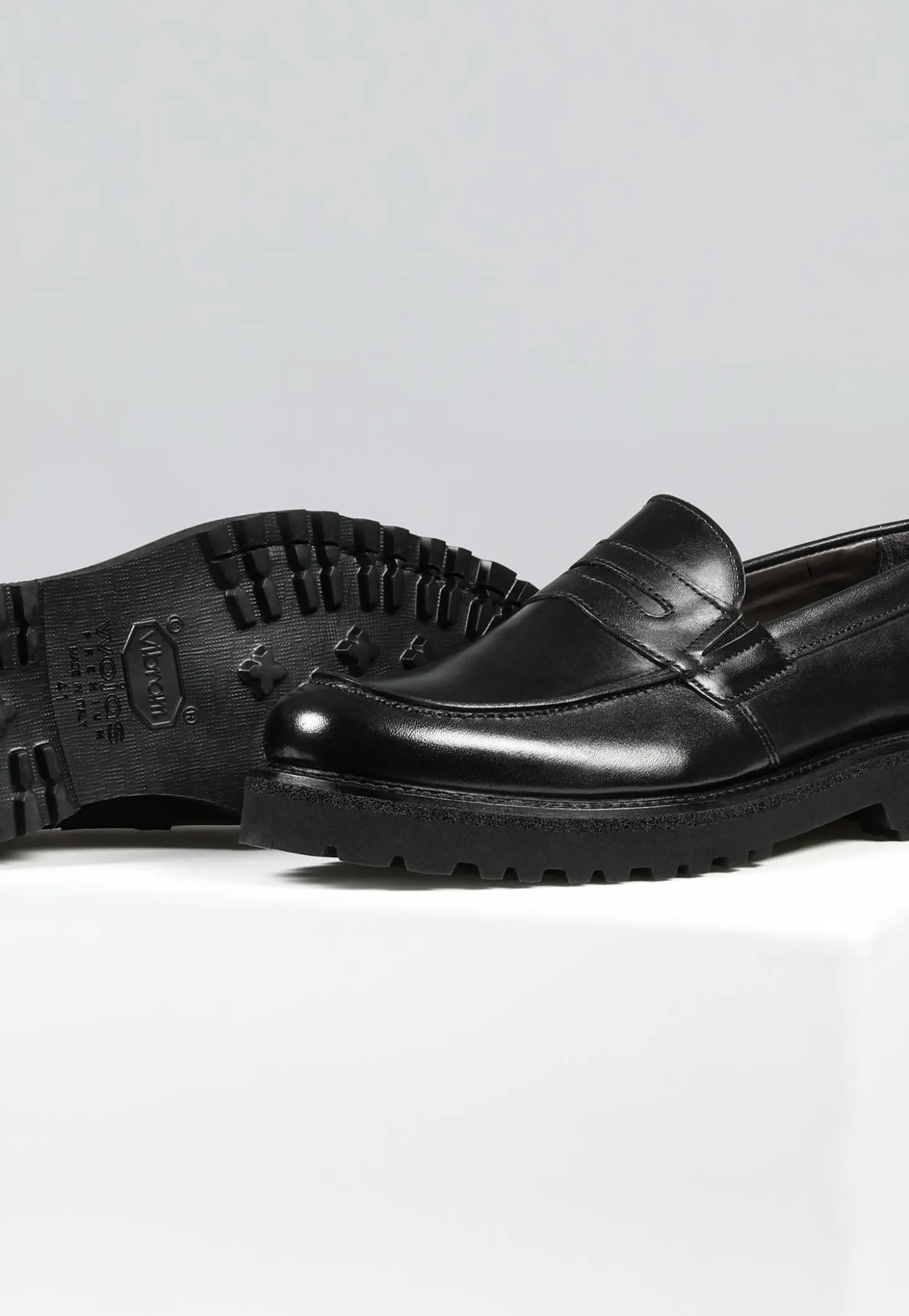 Czarne męskie loafersy PREMIUM