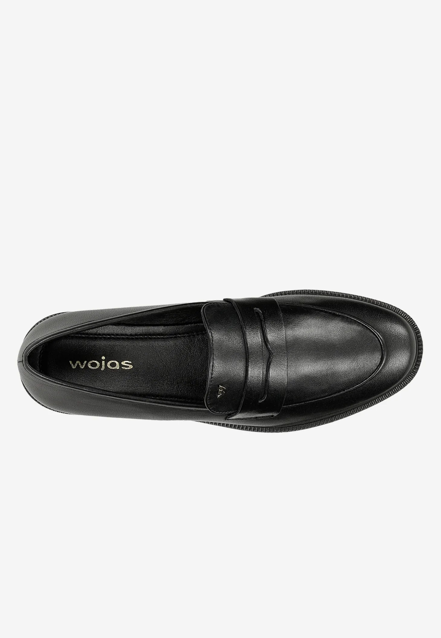 Czarne skórzane mokasyny damskie penny loafers
