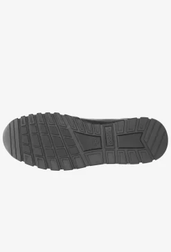Czarne skórzane półbuty męskie typu sneakers