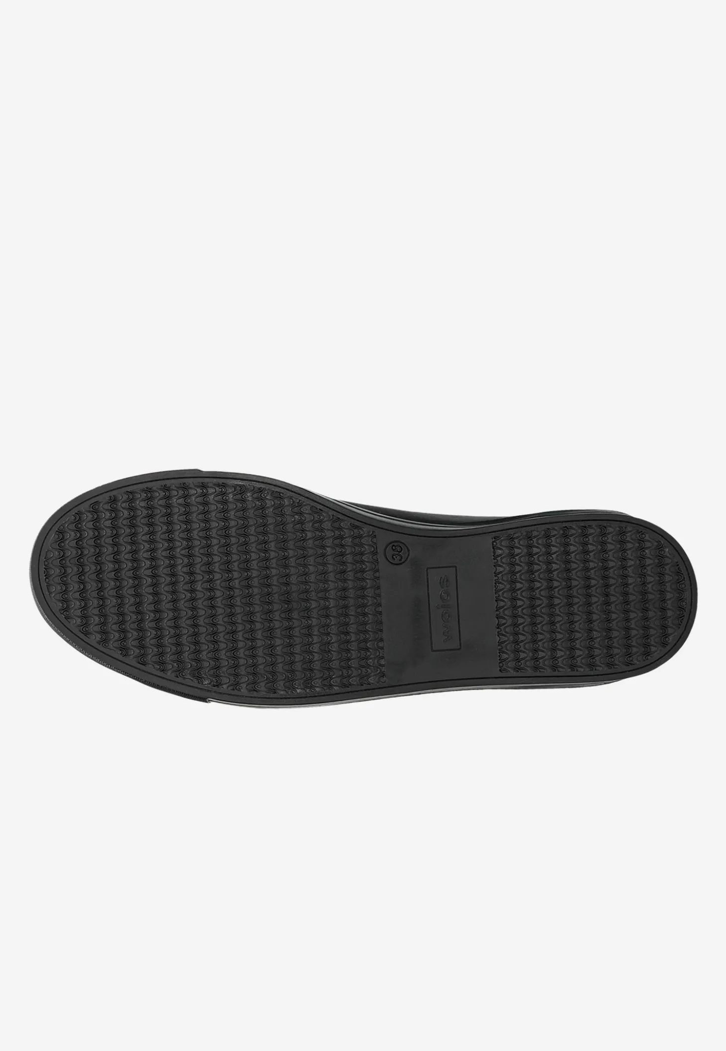 Czarne skórzane trampki damskie