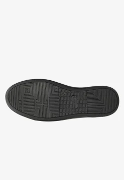 Czarne skórzane trampki męskie
