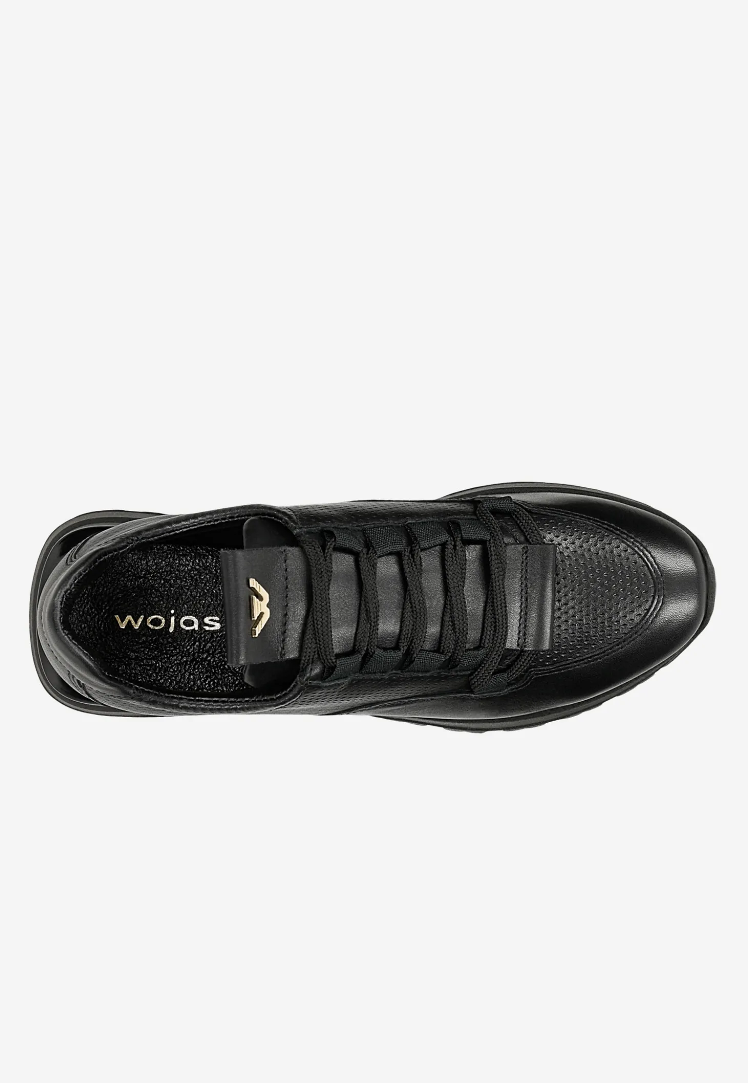 Czarne sneakersy damskie na wysokiej podeszwie