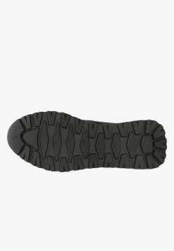 Czarne sneakersy damskie na wysokiej podeszwie