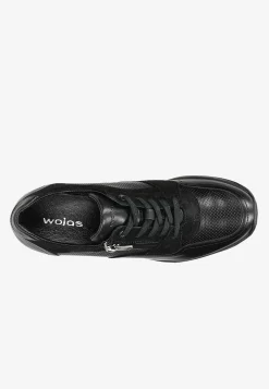 Czarne sneakersy damskie z ozdobnym zamkiem