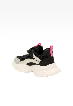 Czarne sneakersy dla dziewczynki z elementami holo BARTEK 87008-11