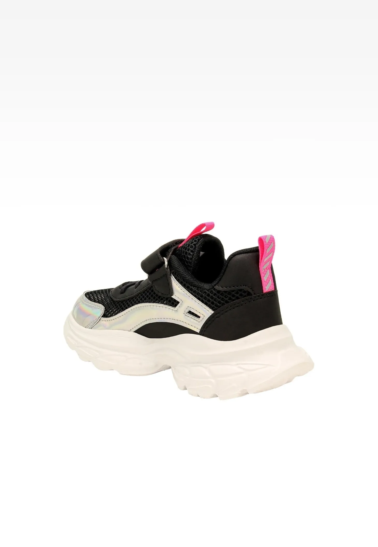 Czarne sneakersy dla dziewczynki z elementami holo BARTEK 87008-11