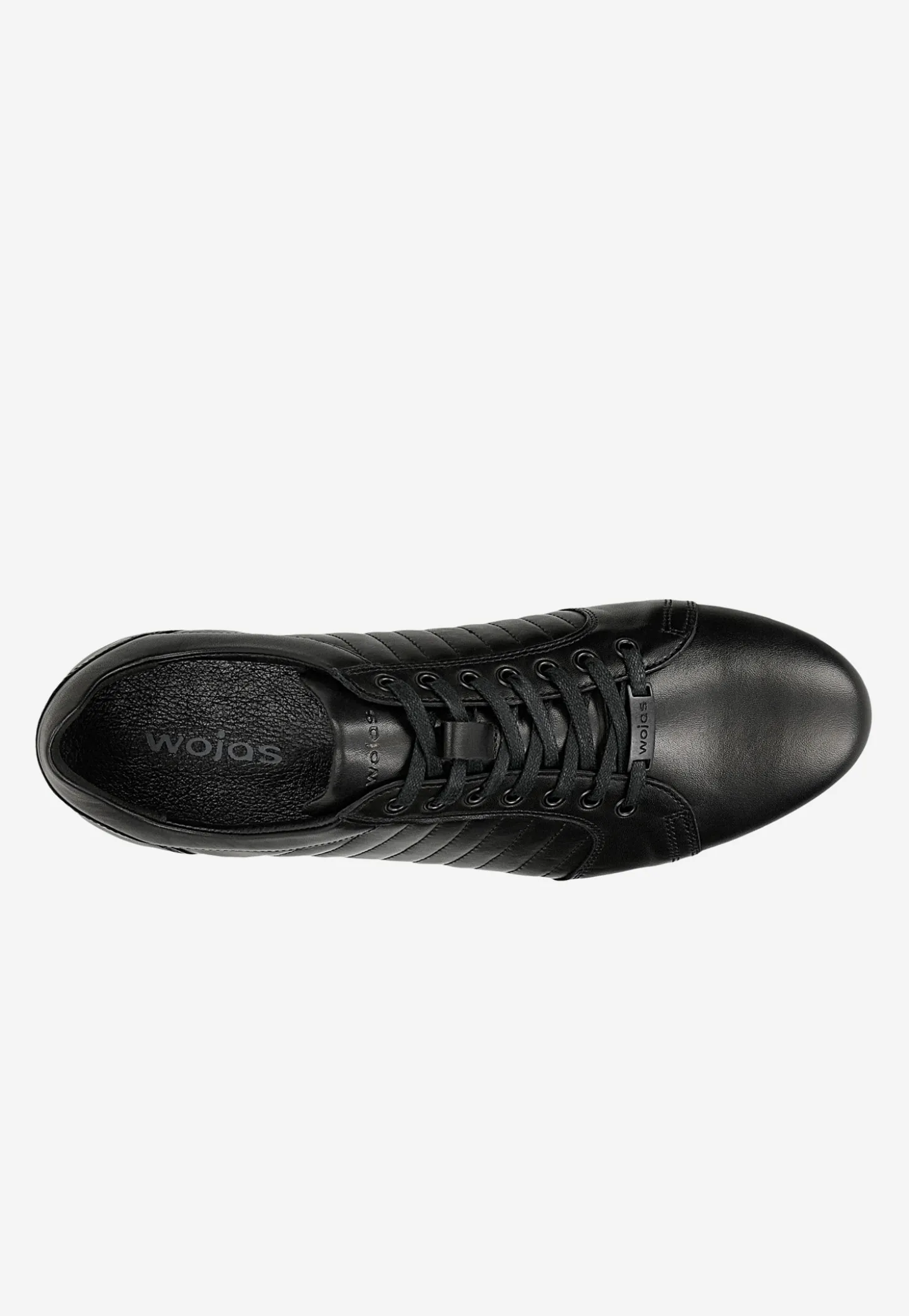 Czarne sneakersy meskie z ozdobnymi przeszyciami