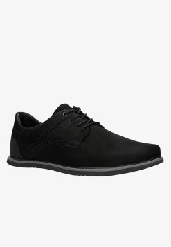 Czarne sneakersy męskie na płaskiej podeszwie