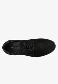 Czarne sneakersy męskie na płaskiej podeszwie