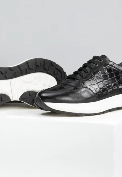 Czarne sneakersy męskie PREMIUM z tłoczeniem