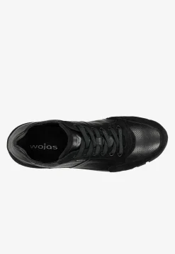 Czarne sneakersy męskie z łączonych skór