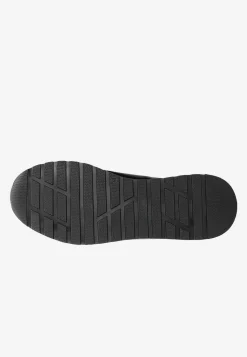 Czarne sneakersy męskie z tłoczonym logo