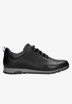 Czarne sneakersy męskie ze skóry licowej