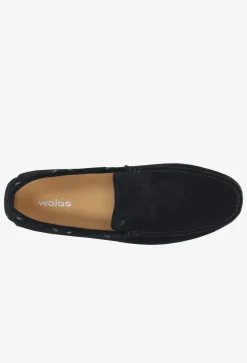Czarne wygodne mokasyny męskie