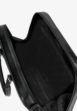 Duża logowana torba męska skórzana z przegrodą na laptopa