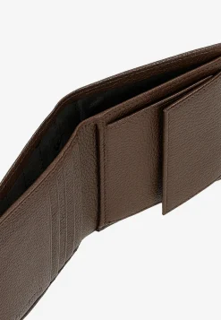 Elegancki brązowy portfel męski ze skóry licowej