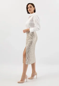 Eleganckie beżowe czółenka damskie na szpilce