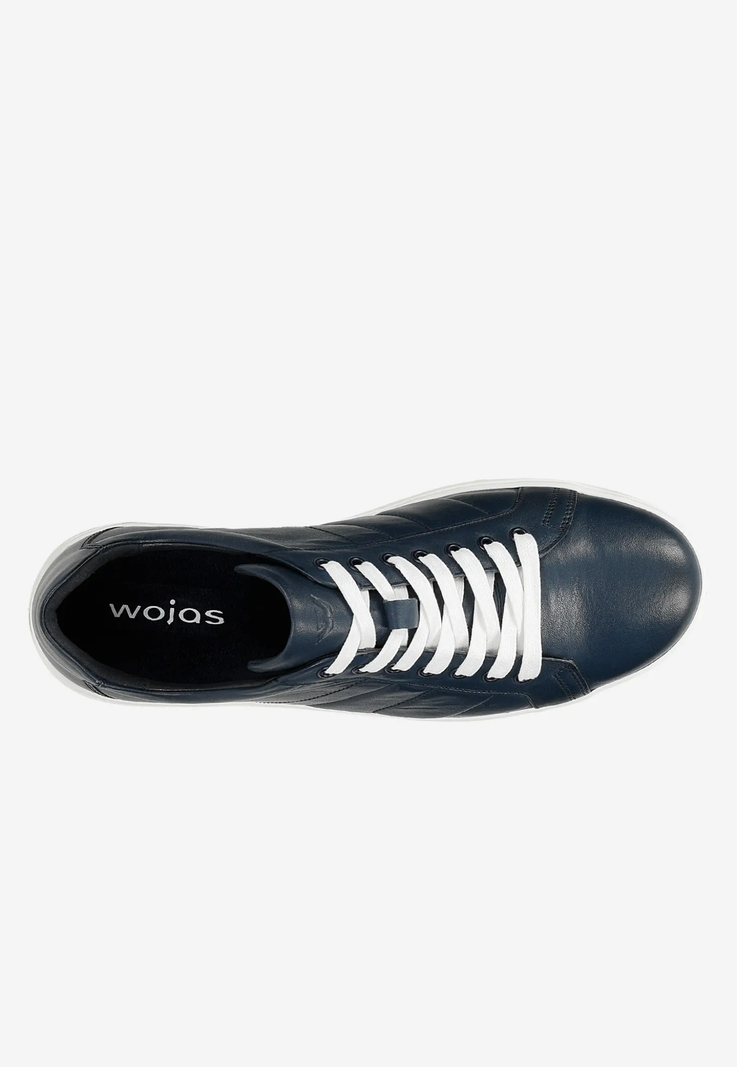 Granatowe skórzane sneakersy męskie