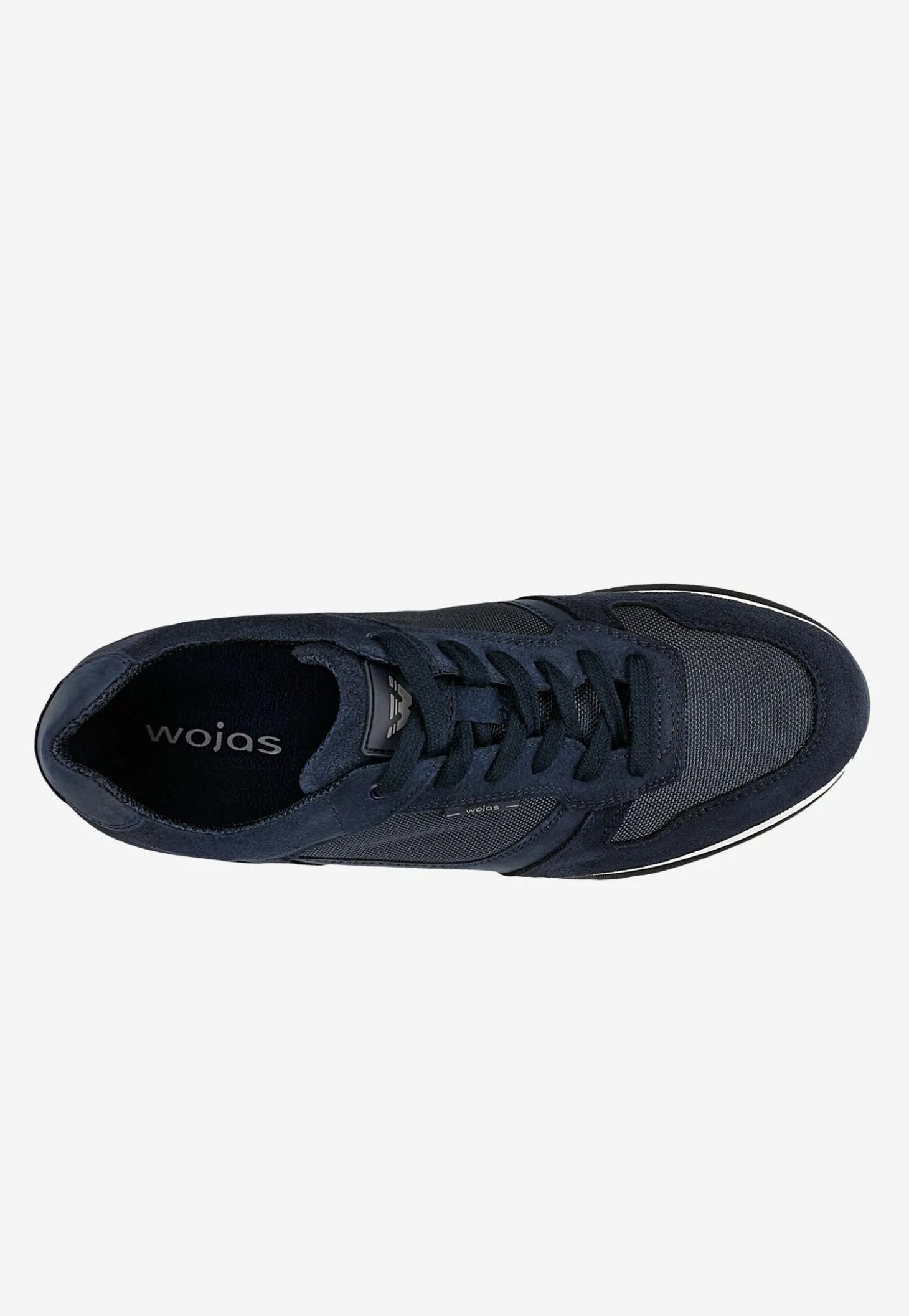 Granatowe sneakersy męskie z łączonych skór