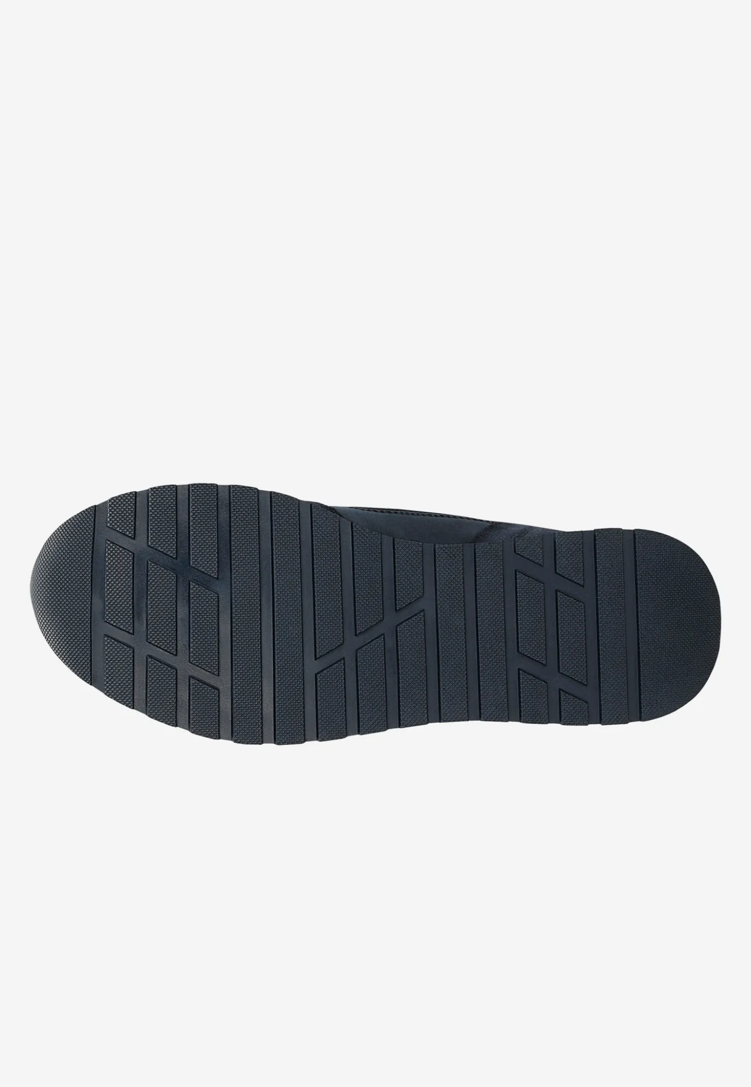 Granatowe sneakersy męskie z łączonych skór