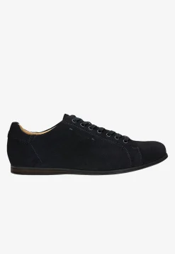 Granatowe sneakersy męskie z dwoiny welurowej