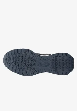 Granatowe sneakersy męskie na białej podeszwie