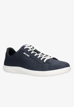 Granatowe sneakersy męskie z nubuku