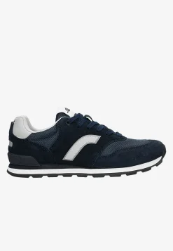 Granatowe sneakersy RELAKS z popielatymi wstawkami
