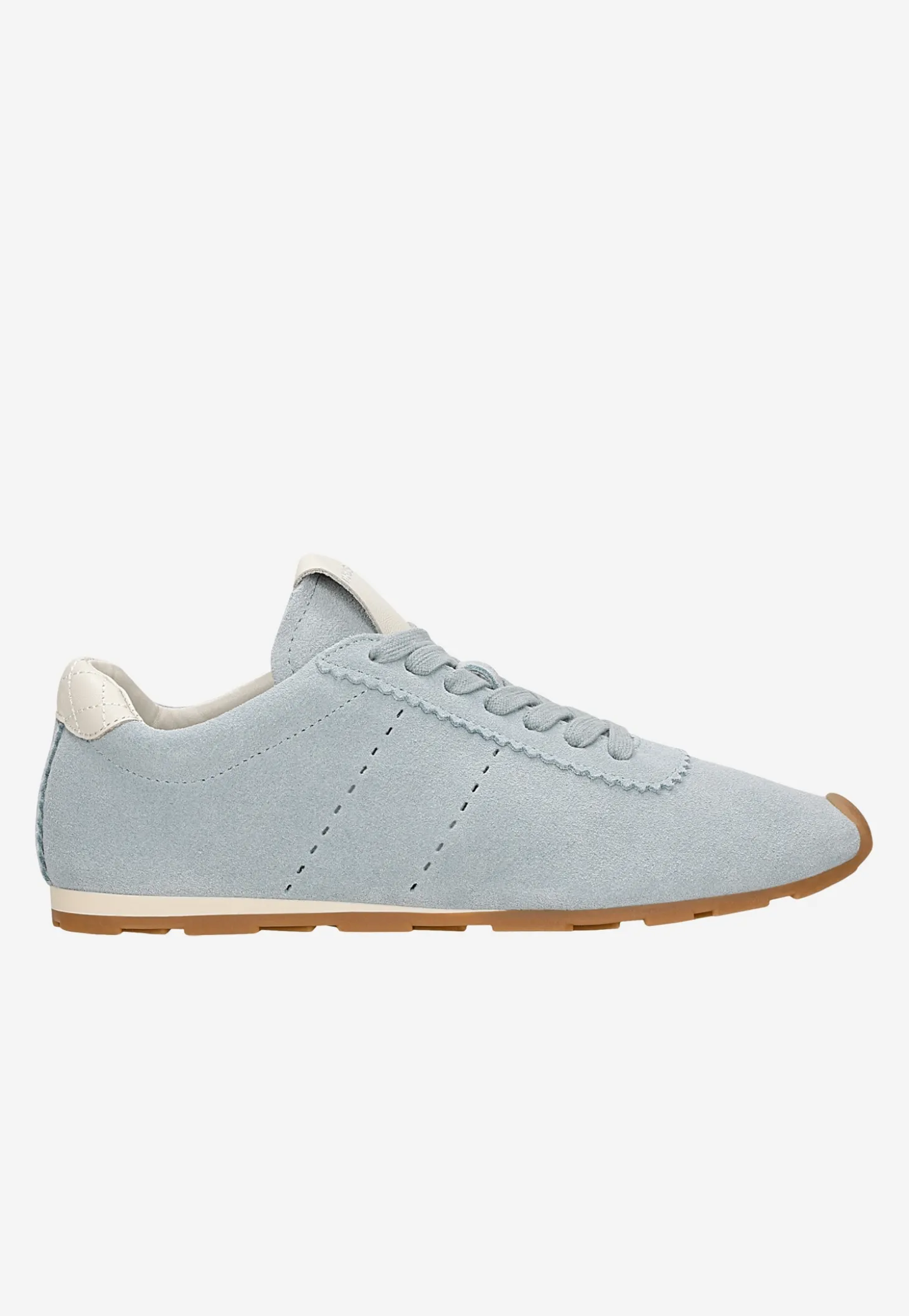 Jasnoniebieskie sneakersy na cienkiej podeszwie