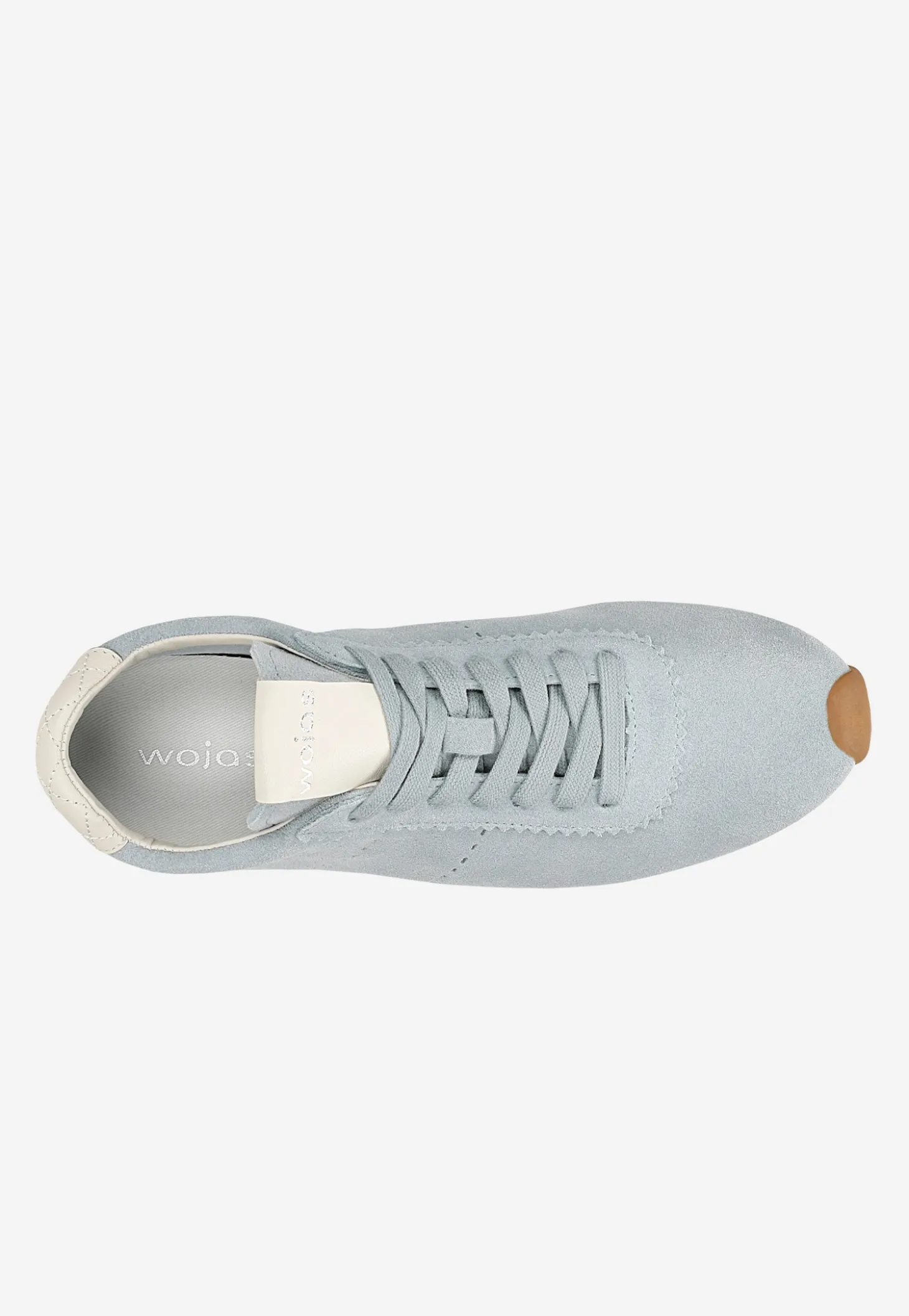 Jasnoniebieskie sneakersy na cienkiej podeszwie