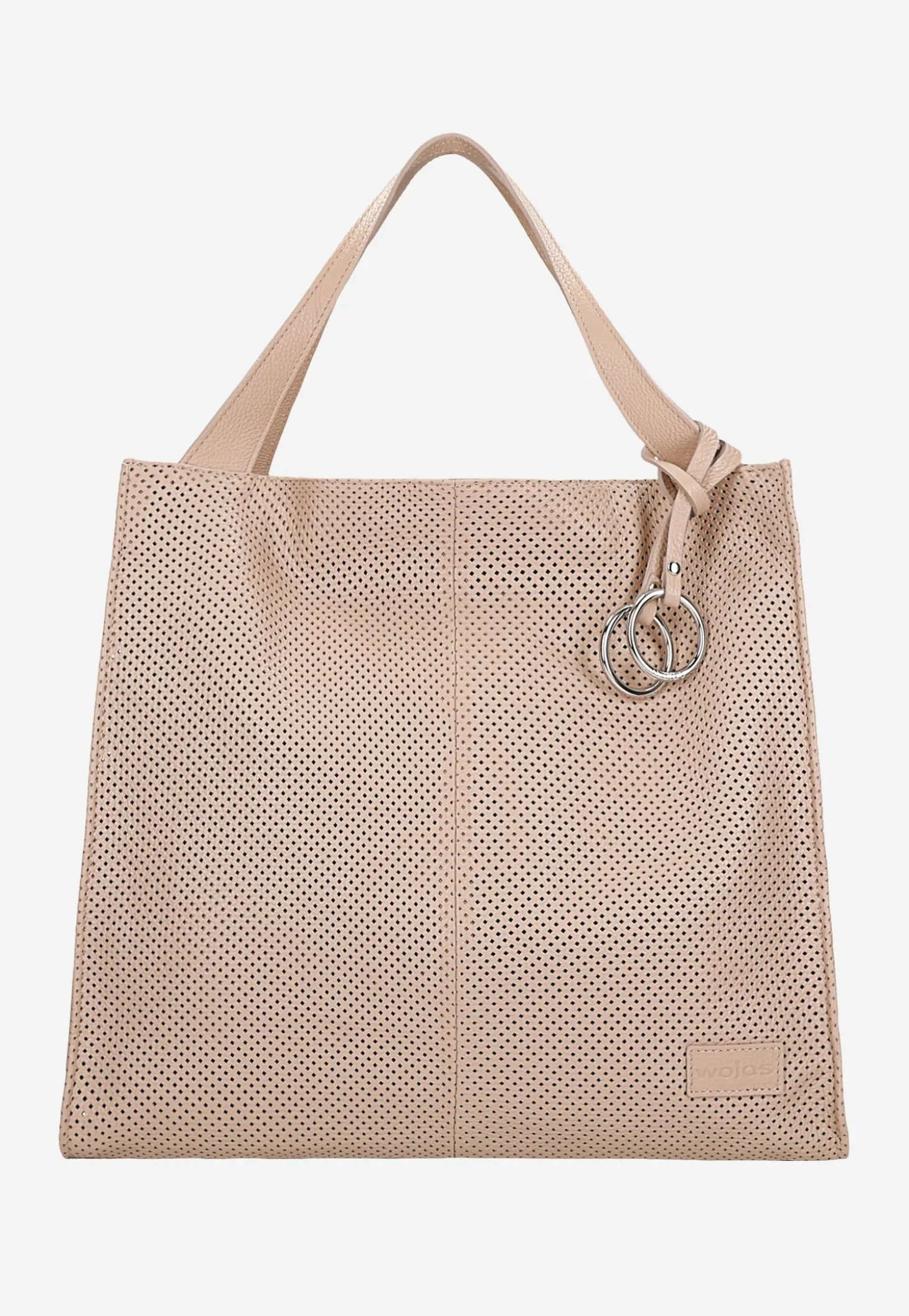 Jasnoróżowa torebka damska typu shopper bag