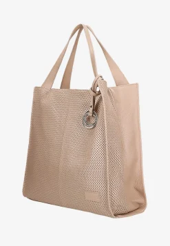 Jasnoróżowa torebka damska typu shopper bag