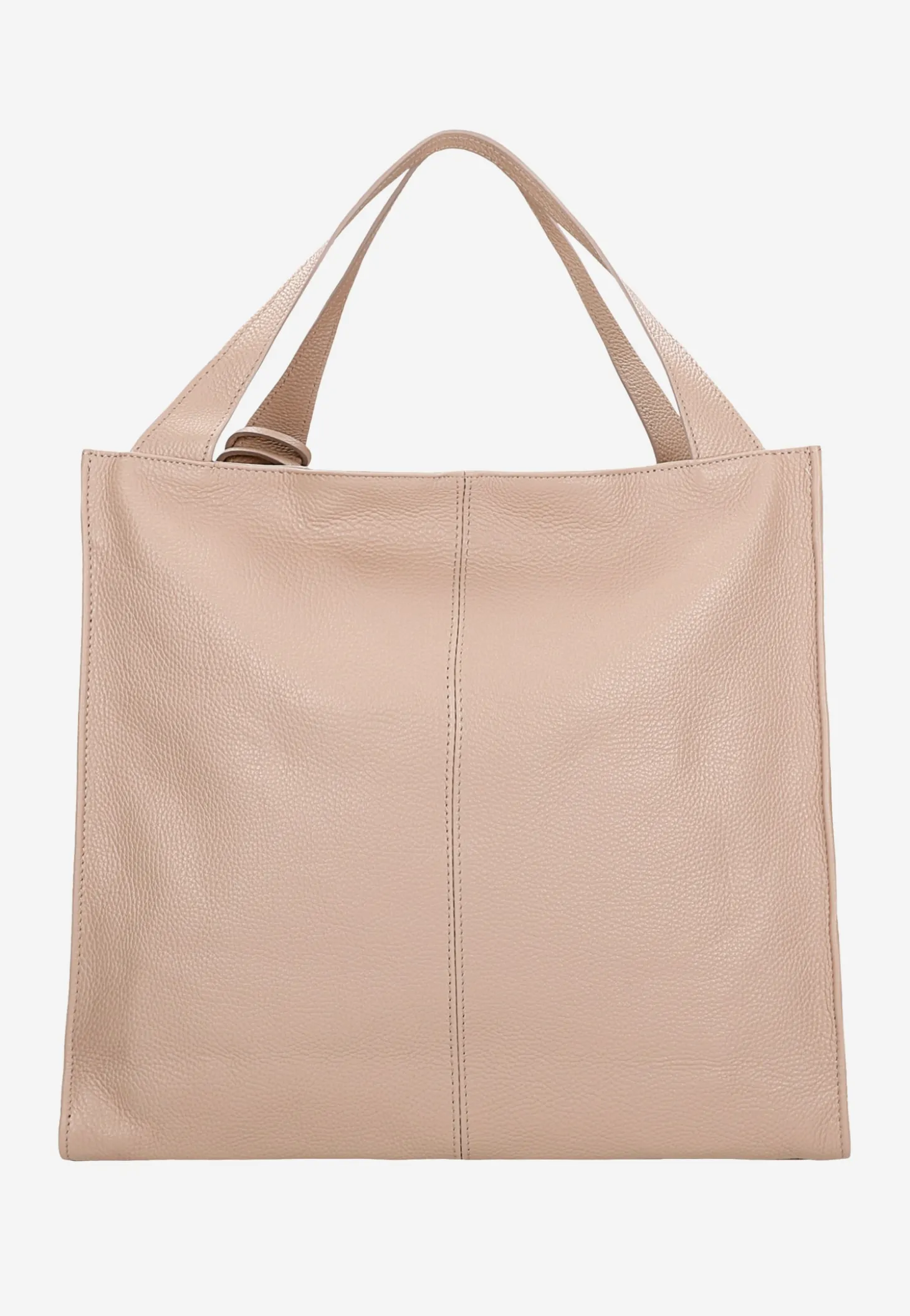 Jasnoróżowa torebka damska typu shopper bag