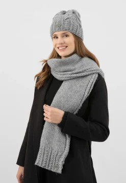 Komplet RELAKS z wełny merino - czapka + szalik