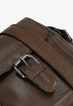 Mała brązowa torba męska ze skóry naturalnej