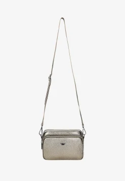 Mała złota torebka damska typu crossbody bag