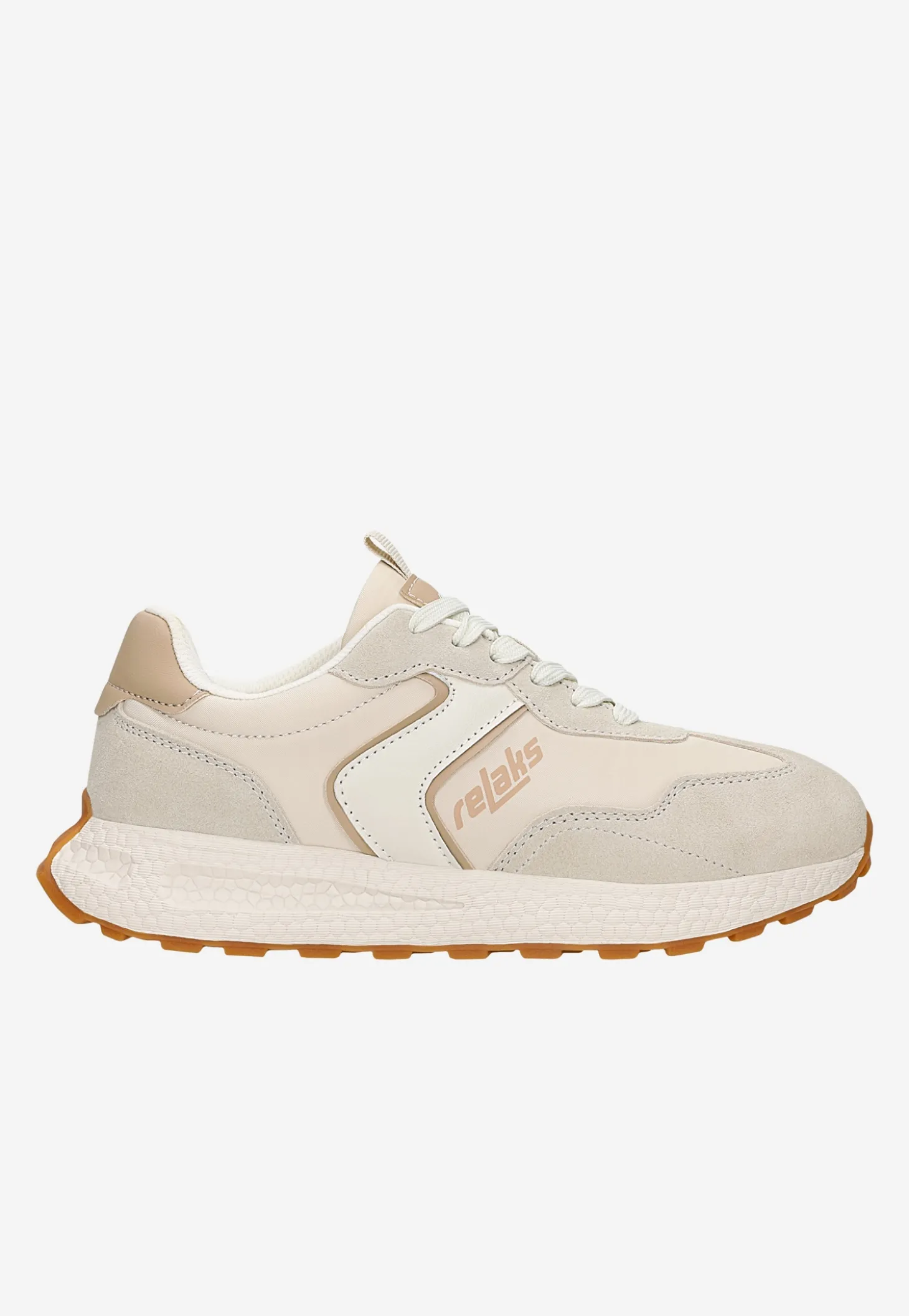 Masywne sneakersy damskie RELAKS w kolorze beżowo-białym