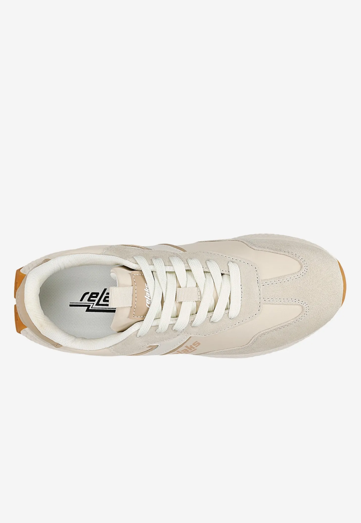 Masywne sneakersy damskie RELAKS w kolorze beżowo-białym