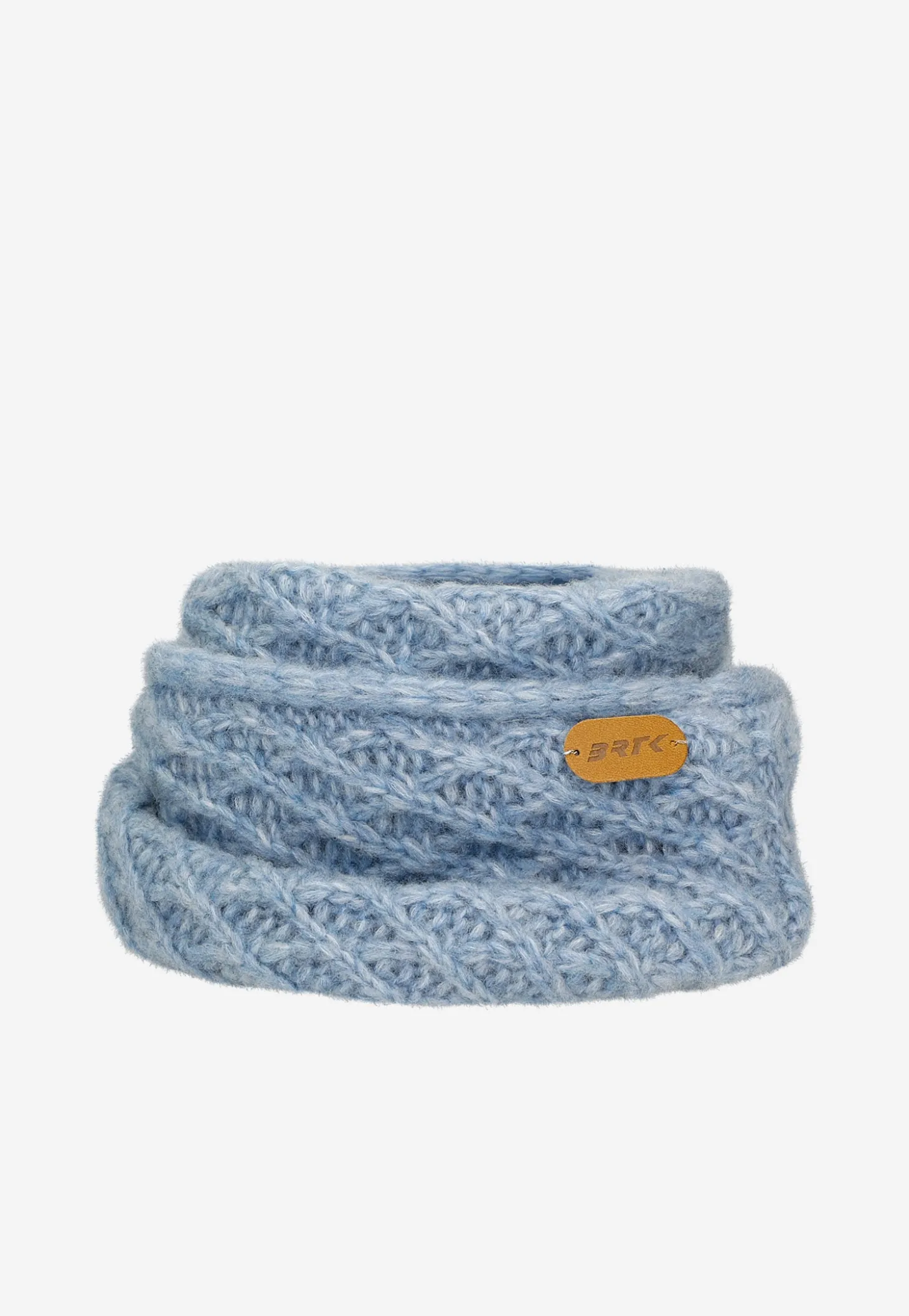 Niebieski komplet czapka + komin BARTEK 85602-86 z wełny merino