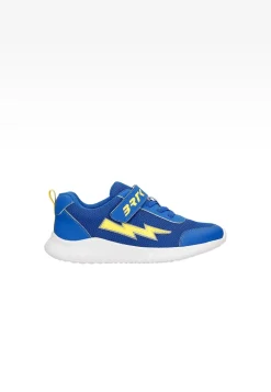 Niebieskie sneakersy BARTEK z żółtą błyskawicą 87006-16