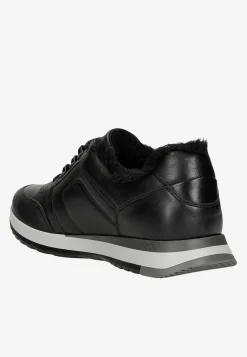 Ocieplane sneakersy męskie ze skóry licowej