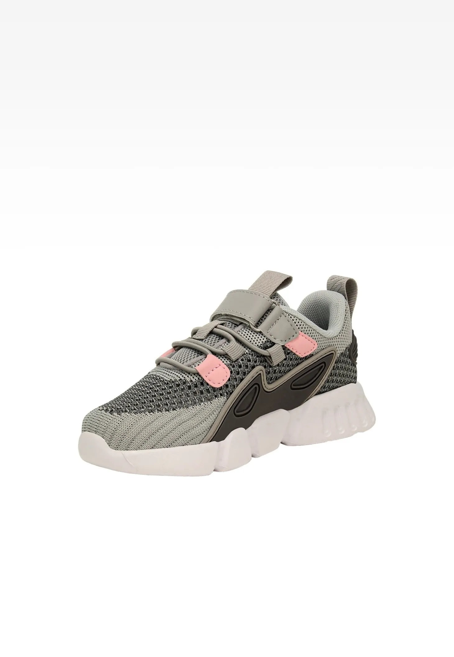 Popielate sneakersy z materiału dla dziewczynki BARTEK 87007-14