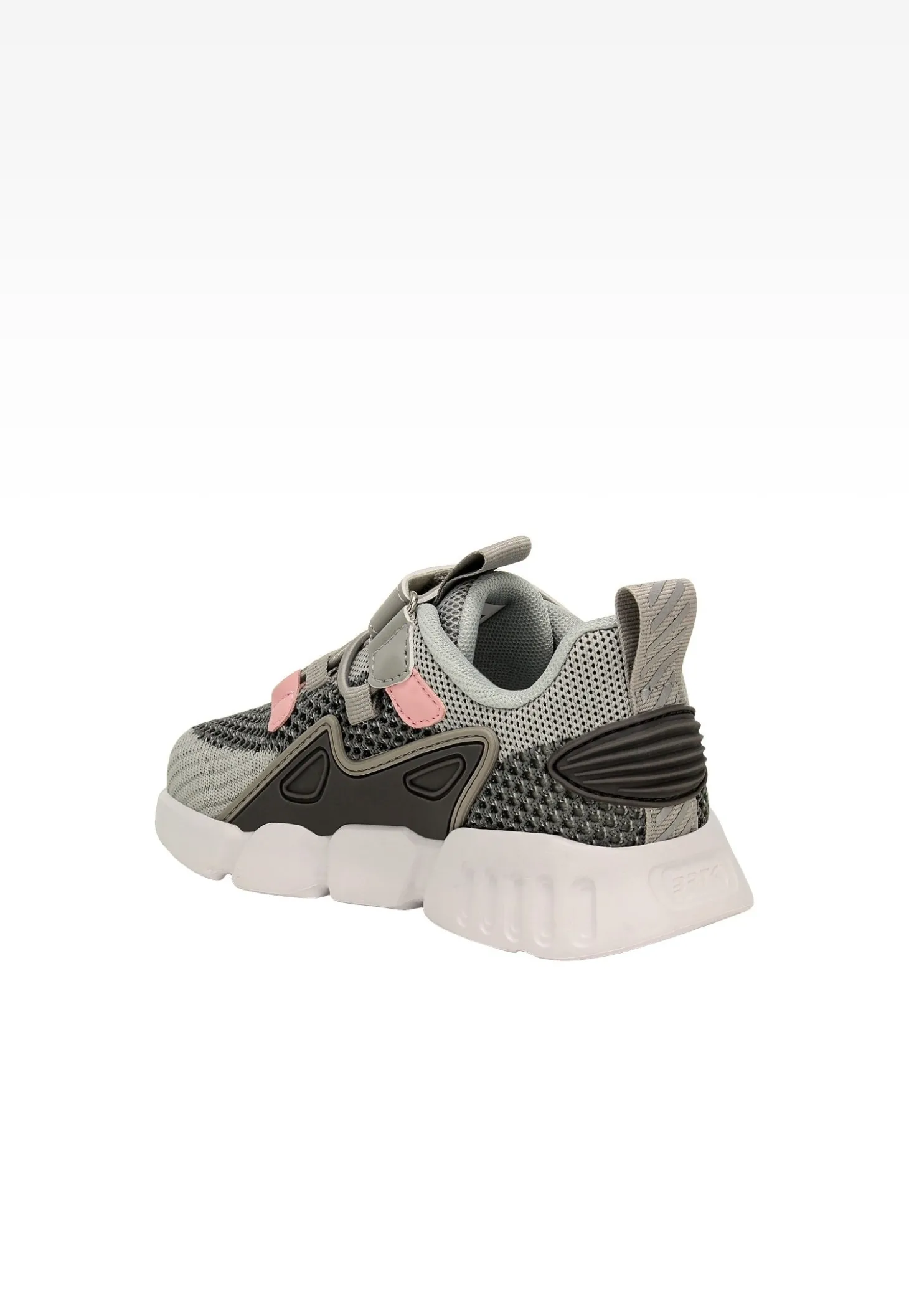 Popielate sneakersy z materiału dla dziewczynki BARTEK 87007-14