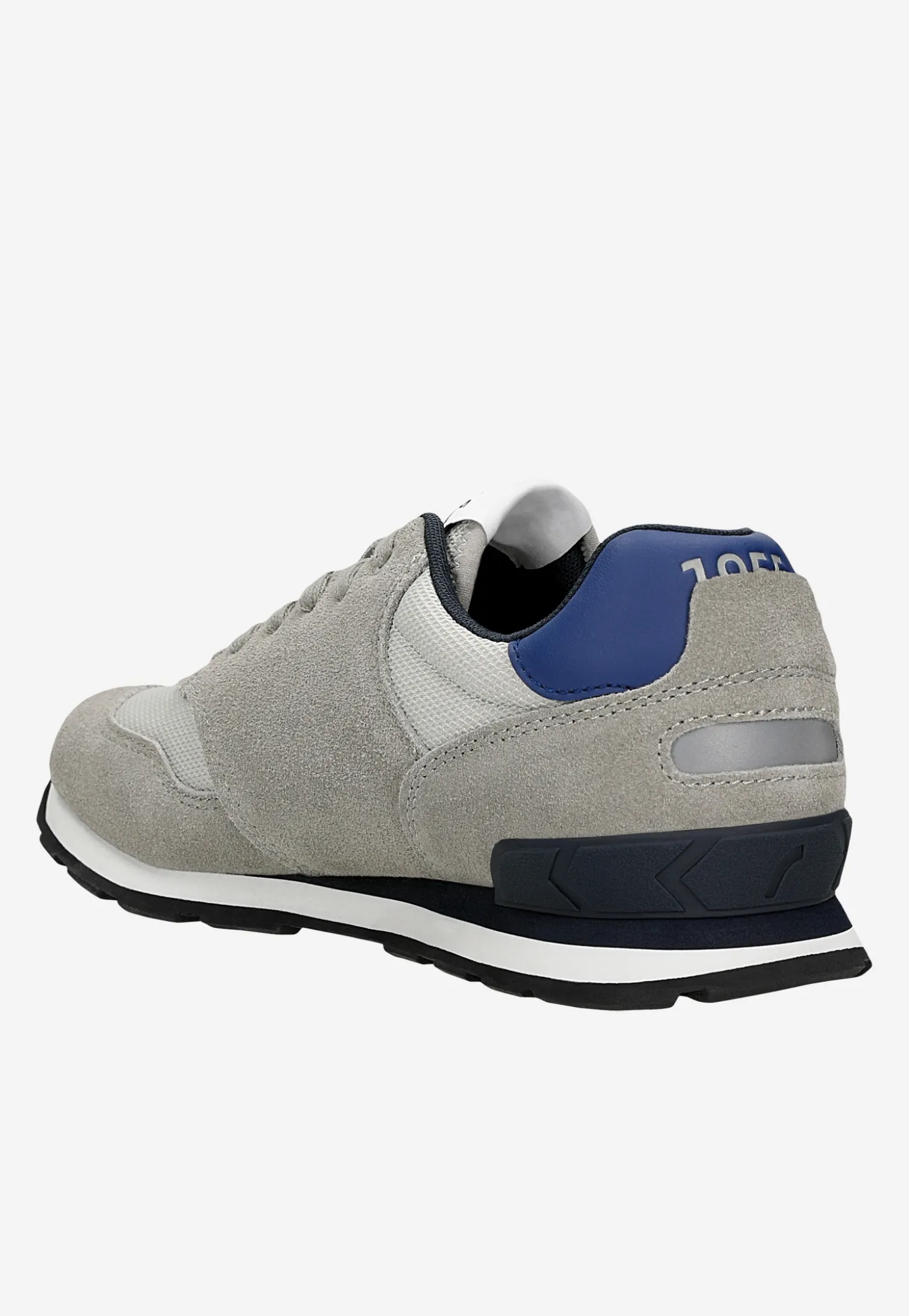 Popielato-niebieskie sneakersy RELAKS z niebieskimi detalami