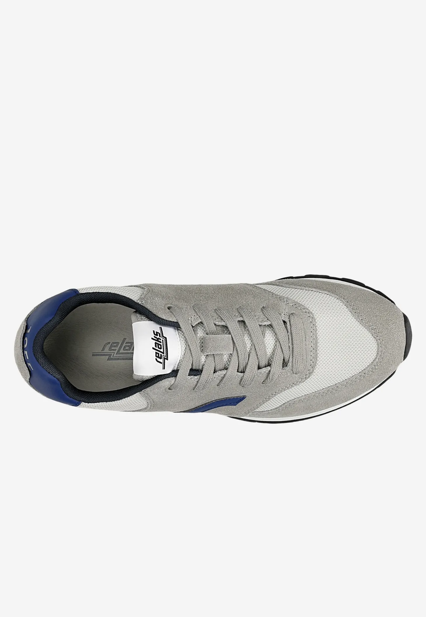 Popielato-niebieskie sneakersy RELAKS z niebieskimi detalami